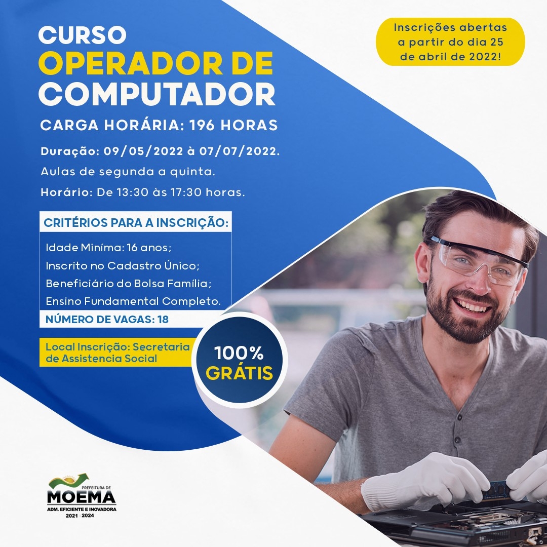 Curso Gratuito: Operador de Computador 