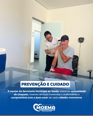 Secretaria Municipal de Saúde esteve presente na comunidade de Chapada