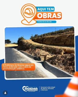 A pavimentação asfáltica em C.B.U.Q. no trecho 02 da MG-252 está na reta final!